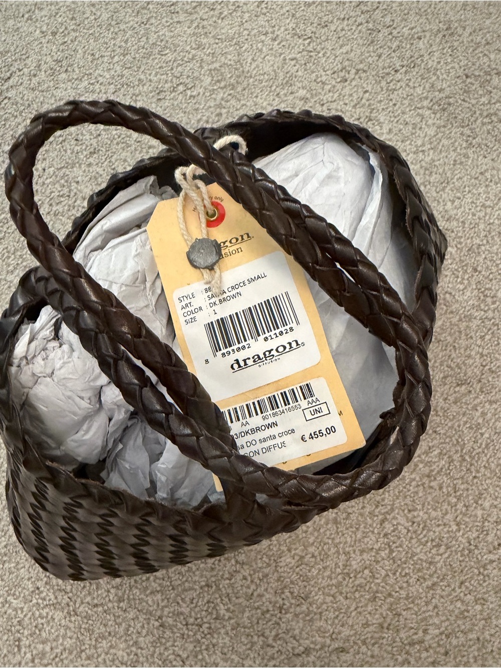 Dragon Diffusion Woven Tote Bag - Dark Brown - Picture 2 of 10